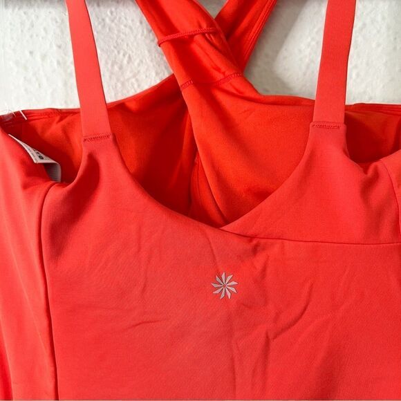 Athleta Crossed Tankini Power of She NEW Size Small in Orange - Picture 7 of 10